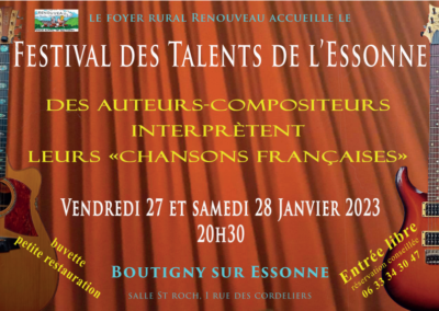 Festival des Talents des 27 et 28 Janvier 2023
