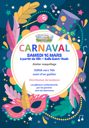 Carnaval Samedi 16 Mars 15 heures